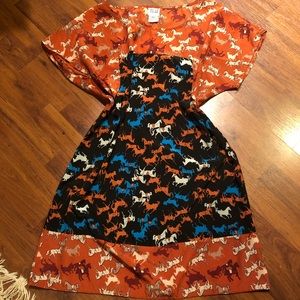 NU Mid Length Horse Dress. S/M. Light material.